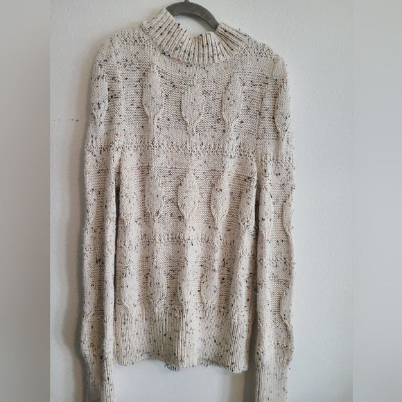 Nicholas Speckled Cream Cable Knit Sweater. Size XS - Picture 2 of 7